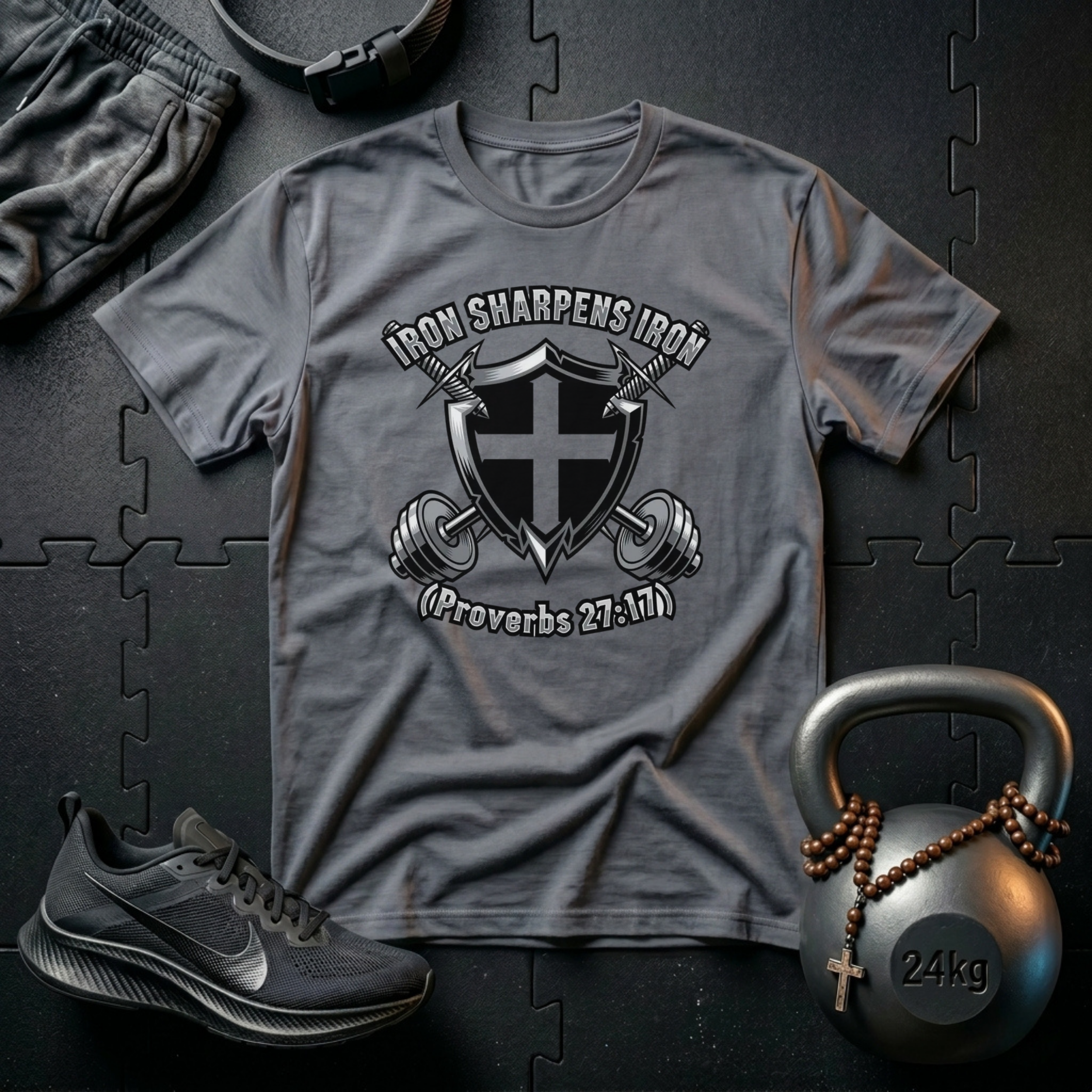 Iron Sharpens Iron Shield T-Shirt