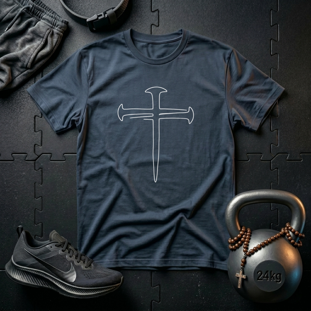 Line Nail Cross T-Shirt