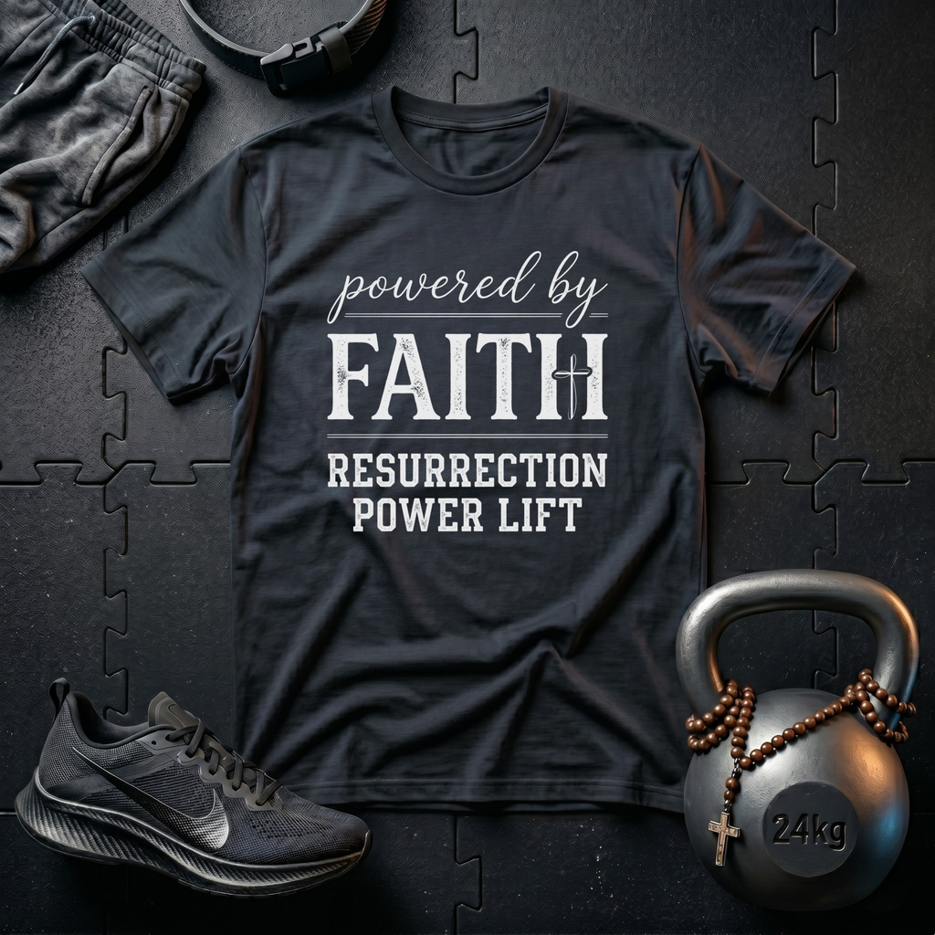 POWERED BY FAITH T-SHIRT