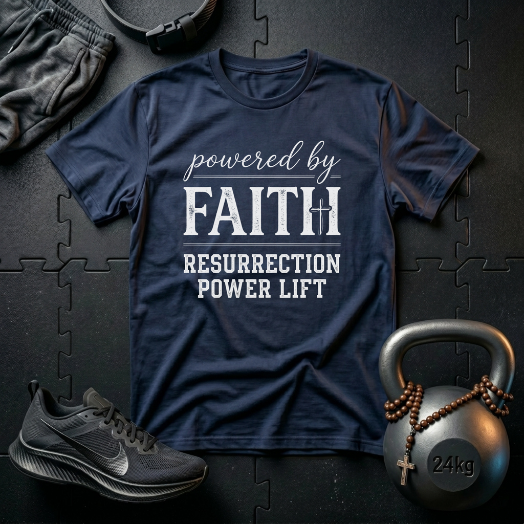 POWERED BY FAITH T-SHIRT